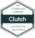 ```json { "alt": "Hexagonal badge labeled 'Top IT Services Company Clutch Automotive California'.", "title": "Clutch Top IT Services Company - Automotive California" } ```